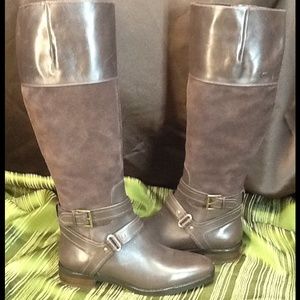 Joan and David NWOB Leather and Suede Boots Sz 7.5